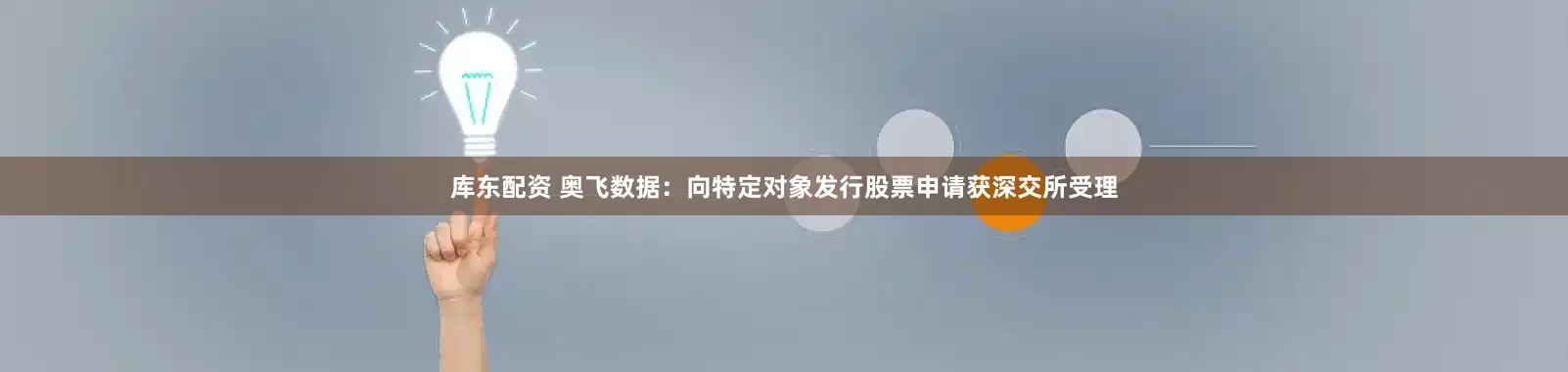 库东配资 奥飞数据：向特定对象发行股票申请获深交所受理