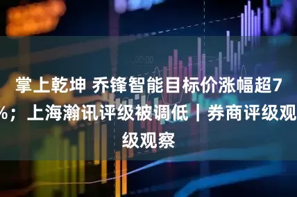 掌上乾坤 乔锋智能目标价涨幅超70%；上海瀚讯评级被调低｜券商评级观察